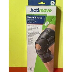 Actimove Knee Brace Wrap Around, Simple Hinges, Sport Edition M Black, Cool Max